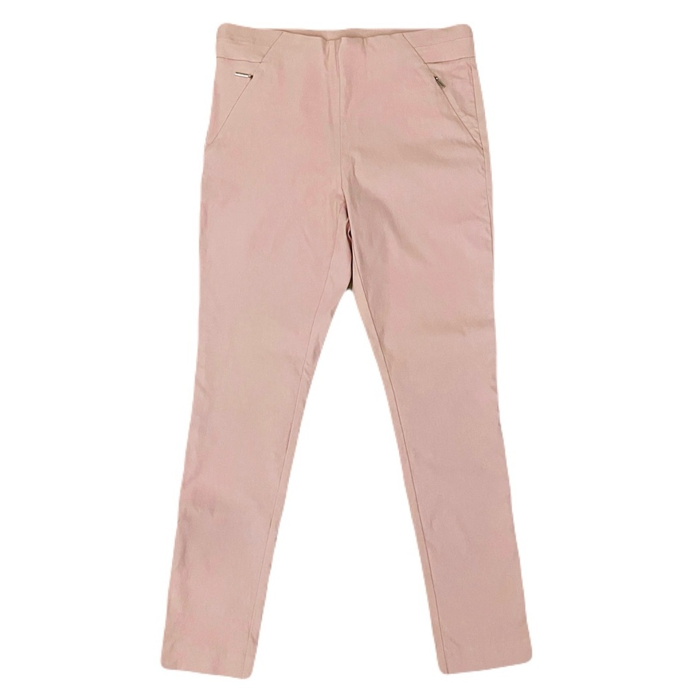Anne Klein Light Pink Straight Leg Stretchy Pants